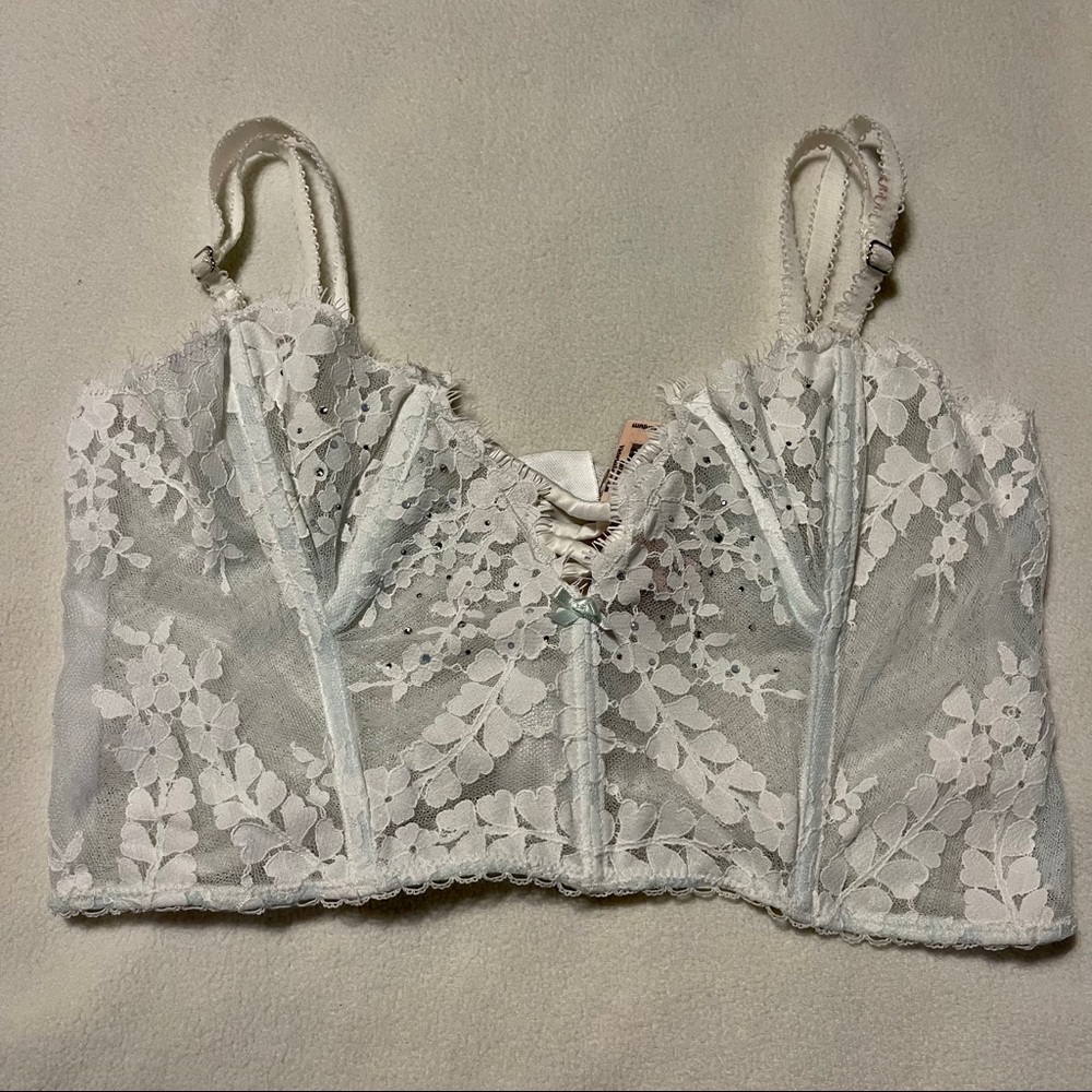 NWT Victoria’s Secret bridal lace corset long bra